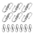 thumbnail image 3 of 20 piezas de plata tibetana en forma de S con cierre de gancho y pulsera para hacer joyas, 3 of 5