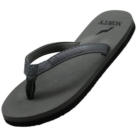 

Norty Women s Soft Cushioned Footbed Flip Flop Thong Sandal 41626-5B(M)US (Grey 2)