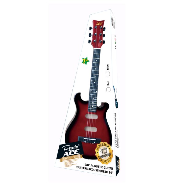 Ready Ace Student 30"Acoustic 6 String Guitar Sunburst Red Shaped like
