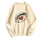 thumbnail image 2 of TaTaai Women Crew Neck Baseball Print Long Sleeve Drop Shoulder Hoodie Casual Fashion Top Ladies Daily Lounge Work Wear Soft Warm Breathable No Fading Versatile Top Gift, 2 of 4
