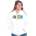 thumbnail image 4 of Autism Awareness Advocate Puzzle Unisex Fleece Graphic Zip Up Hoodie Brisco Brands 4X, 4 of 5