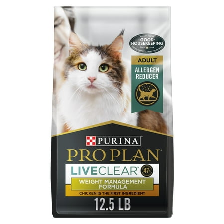UPC: 0038100191441 | Purina Pro Plan Liveclear Weight Management Formula Chicken Dry Cat Food  12.5 lb Bag