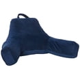 thumbnail image 1 of Linenspa Soft Velour Cover Shredded Foam Reading Pillow, X-Large, Navy, 1 of 4