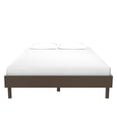 thumbnail image 3 of GDF Studio Queen Platform Bed with Low Profile Design, Solid Wood Frame, Walnut, 3 of 8