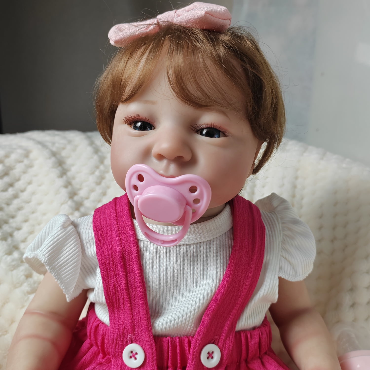 18in Reborn Baby Doll Lifelike Waterproof Newborn Baby Girl Dolls Full Body Vinyl Doll Gift Toy