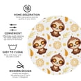 thumbnail image 4 of Balery 4 Pcs Sloth Yogaleather Coasters Set, Drink Table Cup Coasters For Living Room Kitchen Coffee Decor, 4 of 9