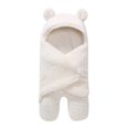 thumbnail image 1 of (Beige) Saco de dormir con capucha, manta polar Plus, mantiene el calor y un edredón polar, adecuado de 0 a 6 meses JM, 1 of 5
