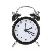 Exywaves Creative Twin Bell Silent Alloy Stainless Metal Alarm Clock