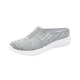 thumbnail image 2 of Viluyesy Womens Flat Sneaker, Wide Width Mesh Breathable Soft Sole Casual Slippers Gray US6.5, 2 of 6