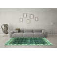 thumbnail image 3 of Ahgly Company Indoor Rectangle Abstract Turquoise Blue Modern Area Rugs, 5' x 7', 3 of 4