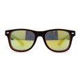 thumbnail image 3 of Child Size Kids Hipster Horn Rim Classic Plastic Sunglasses Orange Yellow Mirror, 3 of 4
