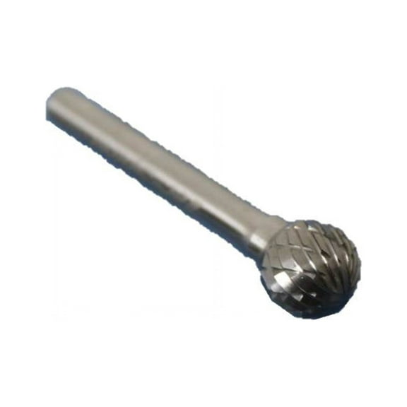 TEMO SD-5 Double Cut Carbide Rotary Burr File, 1/2 Inch (12.7 mm) Ball Head, 1/4 Inch (6.35 mm) Diameter 2 Inch (50.8 mm) Long Shank