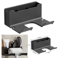thumbnail image 3 of Soporte para secador perfecl sin perforaciones Estante Pegajoso Ahorro de espacio Organizador de suspensión moderno Montaje en pared Durable para artículos Negro, 3 of 7