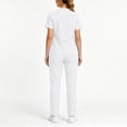 thumbnail image 6 of Women's V Neck Scrub Suit Set Stretch Drawstring Waist Work Pants with Pockets Medical Nurse Uniform Outfit White, 6 of 9