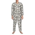 thumbnail image 3 of Sikiie Herd of ducks Print Mens Pajama Set, Soft Warm Long Sleeve Sleepwear, Cozy Button-Down Pjs for Men-Large, 3 of 7
