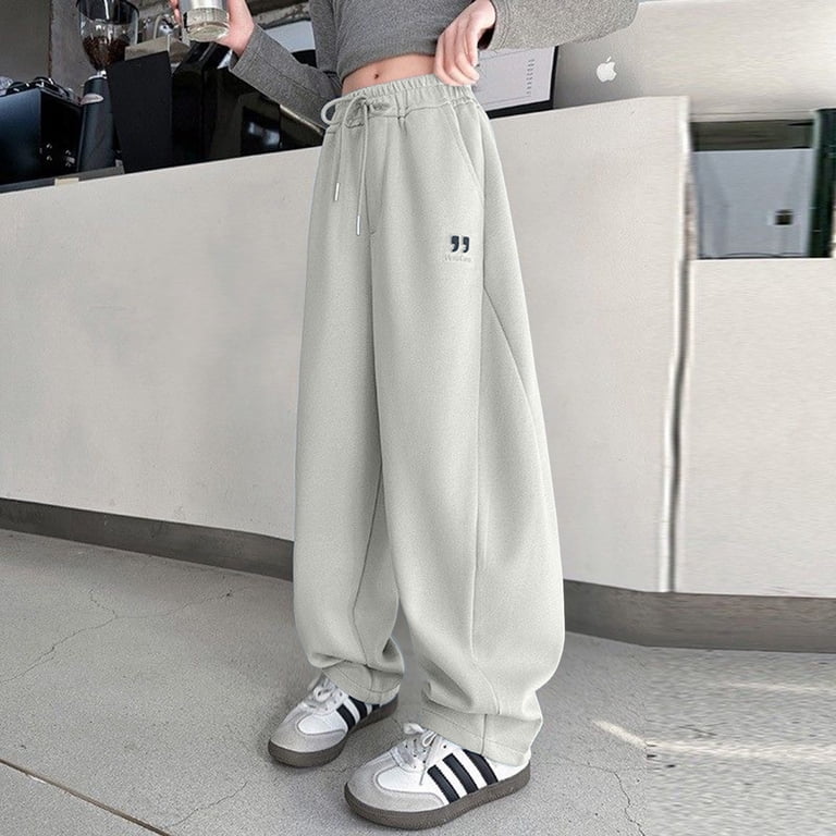 Sopiago Girls Oversized Wide Leg Sweatpants Drawstring Kids Baggy