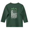 thumbnail image 5 of Girls St Patricks Day Shirt with USA Flag & Shamrocks, Soft Long Sleeve Graphic Tee for Kids Kids to Teens,Size 7-8T, 5 of 5