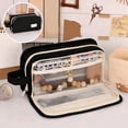 thumbnail image 2 of Retro Style Large Capacity Pencil Case, Portable Rectangular Stationery Storage Pouch with Stain Resistance, Soft Protective Pen Bag for Home Office, Durable Desk Decoration Organizer, AKLJWH, 2 of 7