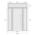 thumbnail image 5 of Front Exterior Prehung Metal-Plastic Door Frosted Glass | Manux 8661 White Silk | 2 Side and Top Sidelite Transom | Office Commercial and Residential Doors Patio 68x94 (W16+36+16x80+14) Right-hand, 5 of 5