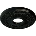 thumbnail image 3 of Ekena Millwork 12 1/8"OD x 3 5/8"ID x 7/8"P Nadia Ceiling Medallion (Fits Canopies up to 4 7/8"), Hand-Painted Black Pearl, 3 of 8
