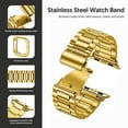 thumbnail image 5 of Wristitani Apple Watch Band for Women, iWatch Bands for Men, Stainless Steel Hand-Removable, Compatible with iWatch Series for Gift, Business, Party and Daily Style Matching Gold 42mm, 5 of 7