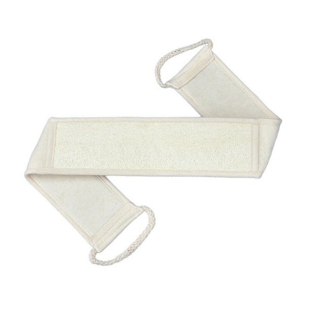 Tira de baño de lufa natural exfoliante para la espalda, depurador de ducha, accesorios para el lavado de la piel del cuerpo, borde beige kenally HA7408-00B