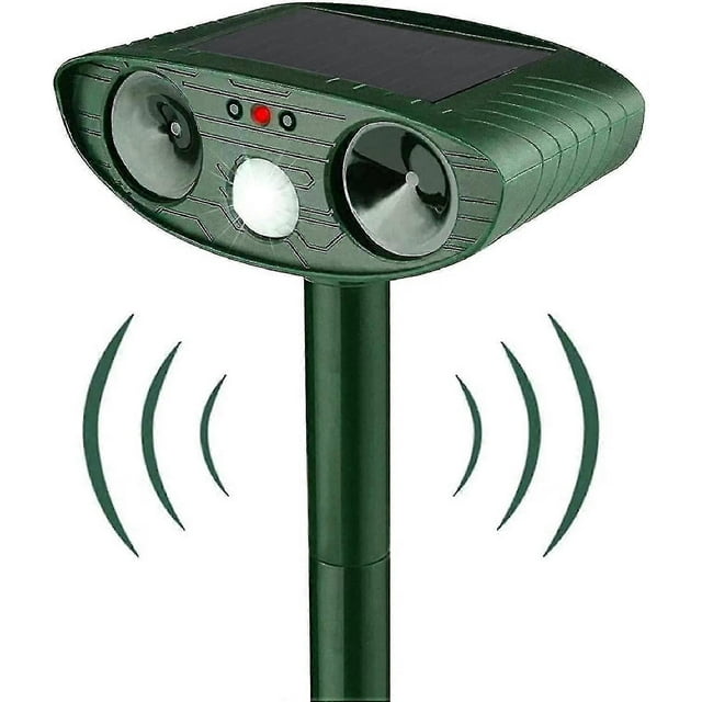 Repelente ultrasónico para gatos, repelente solar para gatos, repelente ultrasónico para roedores con sensor de movimiento, repelente impermeable para exteriores para gatos y perros.