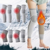 Wovilon Knee Warmers, Elastic Cotton Knee Sleeves - For Women, Men, Circulation Improvement and Joint Pain Relief for Arthritis Knees, Knitted Binchotan Charcoal Yarn, One Pair Men Women Graphene
