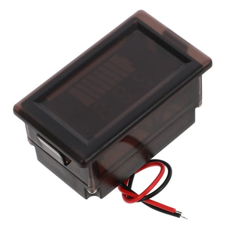 Hemoton Battery Voltage Meter 12-60 V Lithium Battery Capacity Monitor Waterproof Voltage Display Indicator For Electric Vehicles Black 84 V General Purpose