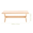 thumbnail image 3 of ifundom Beige Miniature Wood Bench Table for Dollhouse Living Room Decoration, 3 of 5