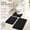 Black, variant on 3 Piece Bathroom Rug Set, Ultra Soft Velvet Memory Foam Bath Mats, Non-Slip PVC Backing, Quick Dry and Washable Bath Floor Mats, Ivory