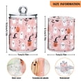 thumbnail image 5 of Yayeee 2 Pack Qtip Holder Bathroom Cotton Swab Canister with Lid Clear Dispenser Set, Pink Halloween Ghosts, 5 of 6