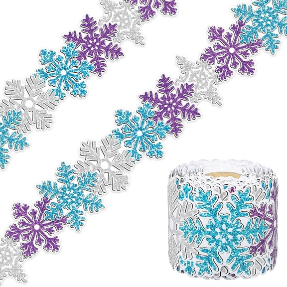 10m Bulletin Board Borders Snowflake Classroom Blackboards Scalloped Border Trim Decoration for Poster Boards Decoration