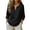 Black, variant on Under $20 Comfortable Linen Cotton Blouse, 3/4 Sleeve V Neck Daily Wear Top, Loose Dressy Business Casual Womens Clothes Tops Red T-shirt, 3XL