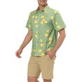 thumbnail image 4 of Lars Amadeus Men's Summer Short Sleeves Button Down Hawaiian Tropical Fruit Printed Shirts, 4 of 6
