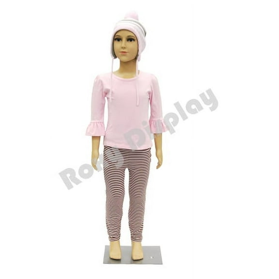 Plastic Child Kid Mannequin 4-6 Years Old Standing Pose Turnable Arms Removable and Turnable Head with One Free Wig #PS-D2/D02 Free Wig