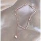 thumbnail image 1 of Collar y pulsera de estilo europeo y americano, collar de cadena simple de moda con cuentas de múltiples capas, collar con colgante de perlas, 1 of 6