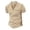 A-Khaki407, variant on Bibifish Mens Polo Shirts Stand Up Collar Stitch Line Details Shirts Chest Pocket Short Sleeve Casual Daily Tops