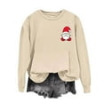 thumbnail image 6 of Under 10 dollars! Womens Christmas Sweatshirts Funny Santa Claus Simple Printed Pullover Tops Loose Fit Long Sleeve Xmas Sweatshirts, 6 of 6