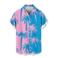 thumbnail image 6 of Bxsruta Men's Casual Hawaiian Short Sleeve Button Down Shirt Tropical Palm Tree Print Beach Shirt for Summer Vacation, 6 of 7