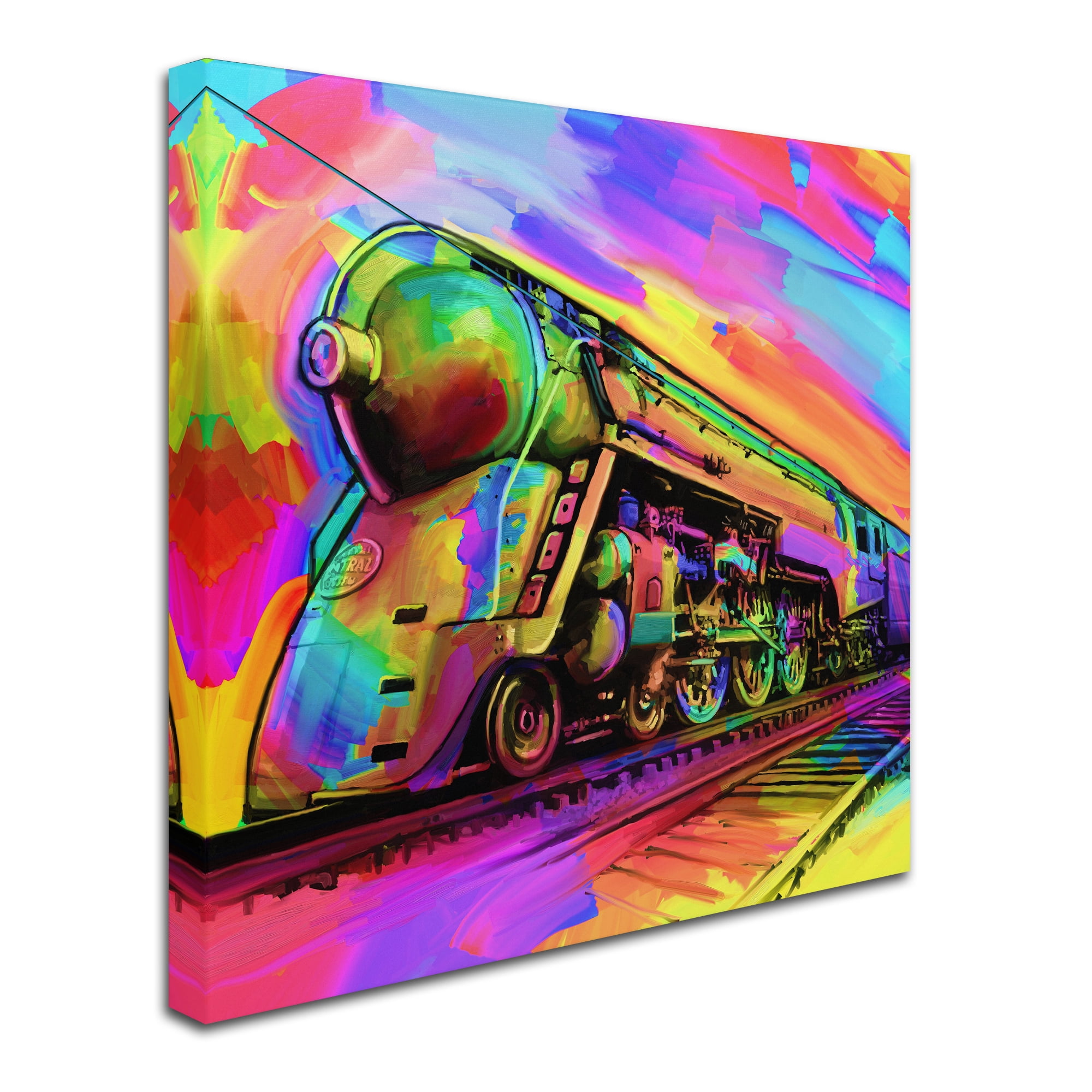 Trademark Fine Art 'Pop Art Train' Canvas Art by Howie Green