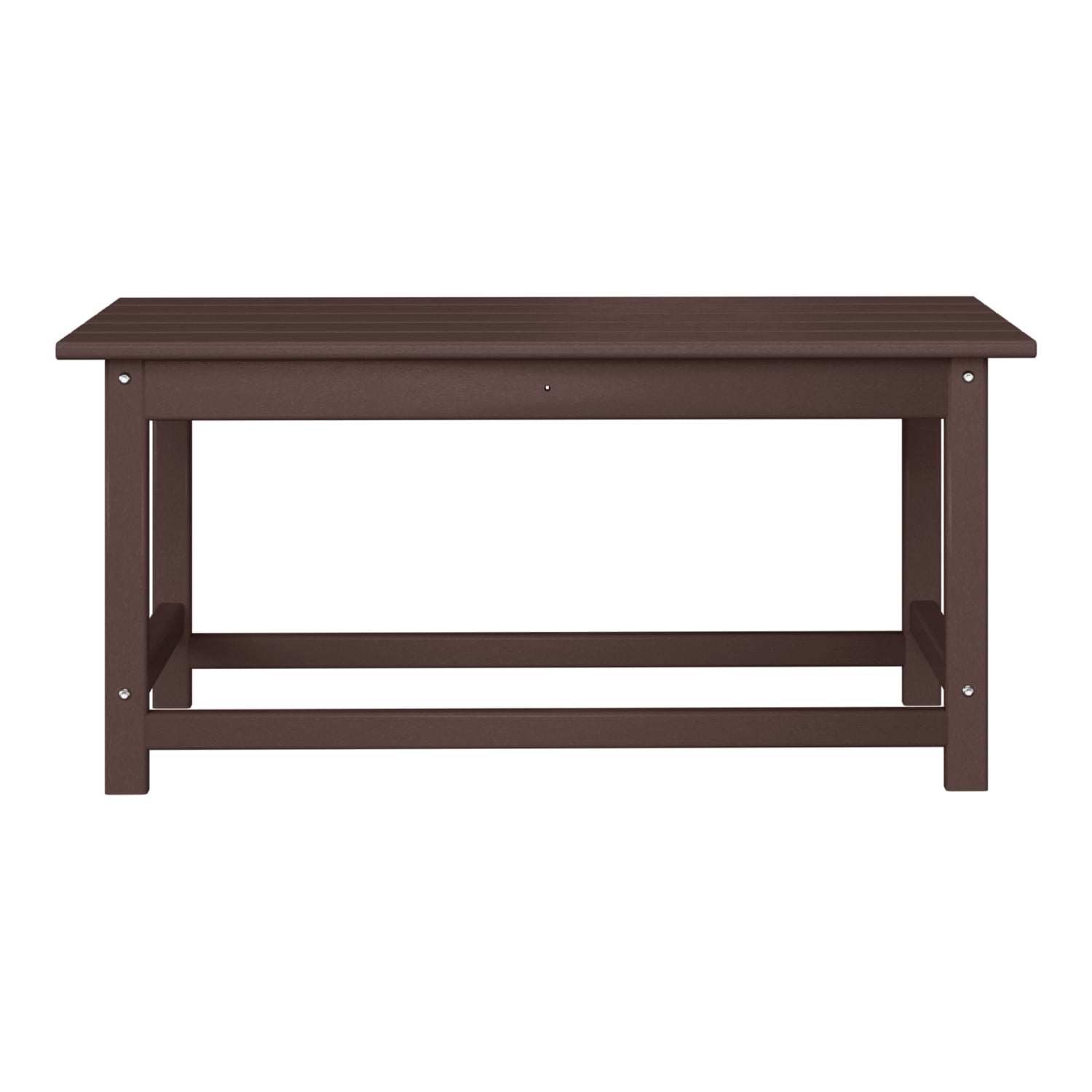 WestinTrends Malibu Patio Outdoor Coffee Table – 35" All-Weather Poly Lumber Adirondack Porch Table, Dark Brown