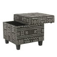 thumbnail image 4 of HomePop Pouf de Rangement Carré avec Couvercle à Relever, Onyx, 4 of 5