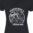 thumbnail image 4 of Inktastic Summer Vacation Mode Pensacola Beach Florida Women's V-Neck T-Shirt, 4 of 5