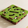 thumbnail image 5 of HUISZJ Cat Nail File Toy Enrichment Box Cat Puzzle Maze Holes Toy with 3 Bell Balls Interactive Cat Nail File Scratcher Board (Green), 5 of 10