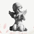 thumbnail image 4 of Figura de ángel de resina, estatua de ángel, adorno decorativo de escritorio para oficina, tienda, hogar, estilo blanco B (8,5 x 6 x 12,5 cm), 4 of 5