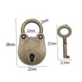 thumbnail image 3 of Injueey Cerradura de llave * Cerradura de llave Metal a prueba de herrumbre estilo antiguo Vintage pestillo de anillo portátil moda hogar Decoración del hogar, 3 of 6