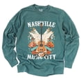 thumbnail image 5 of Nashville Music City Guitar Grunge - Womens Garment Dyed Long Sleeve, 5 of 8