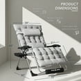 Techmilly 33" XXL Zero Gravity Chair Oversized Patio Lounge Chair