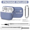 thumbnail image 2 of for AirPods Pro Case Cover with Cleaner Kit,Soft Silicone Protective Case for AirPod Pro 2nd/1st Generation Case for Women Men,AirPods Pro 2 Case Accessories with Keychain-Lavender, 2 of 6